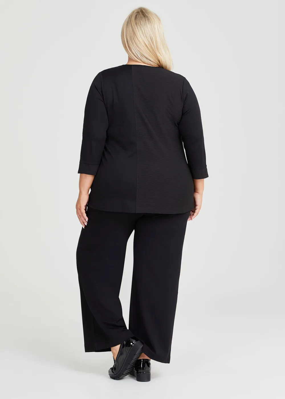 Ponte & Rib Sliced Top