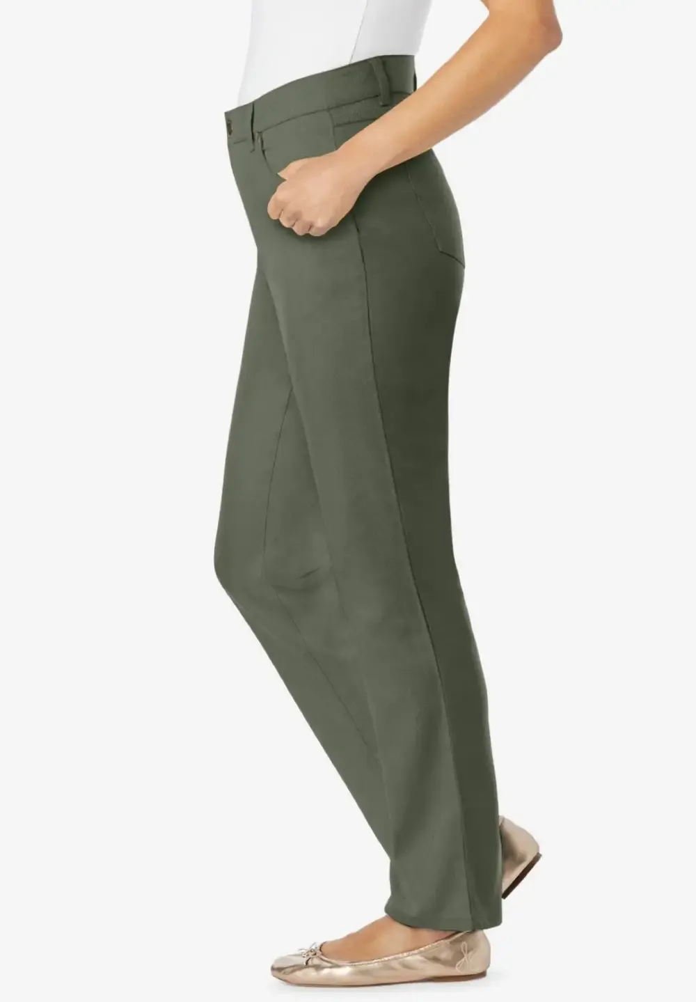 Straight-Leg Stretch Denim Jean