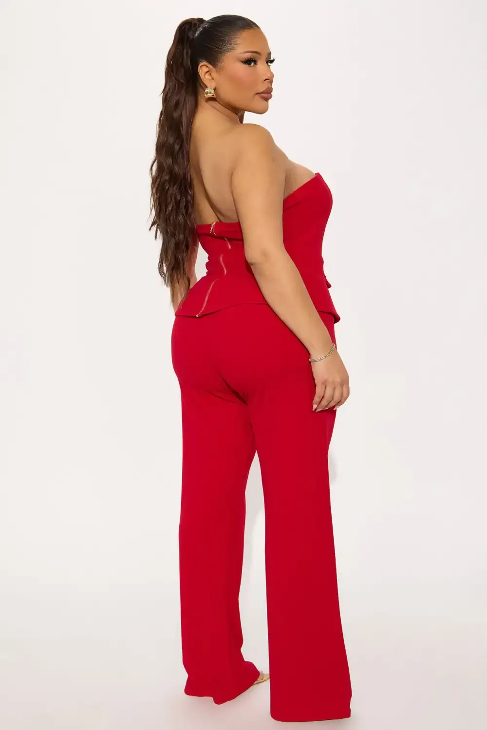 The Prestige Pant Set  - Red