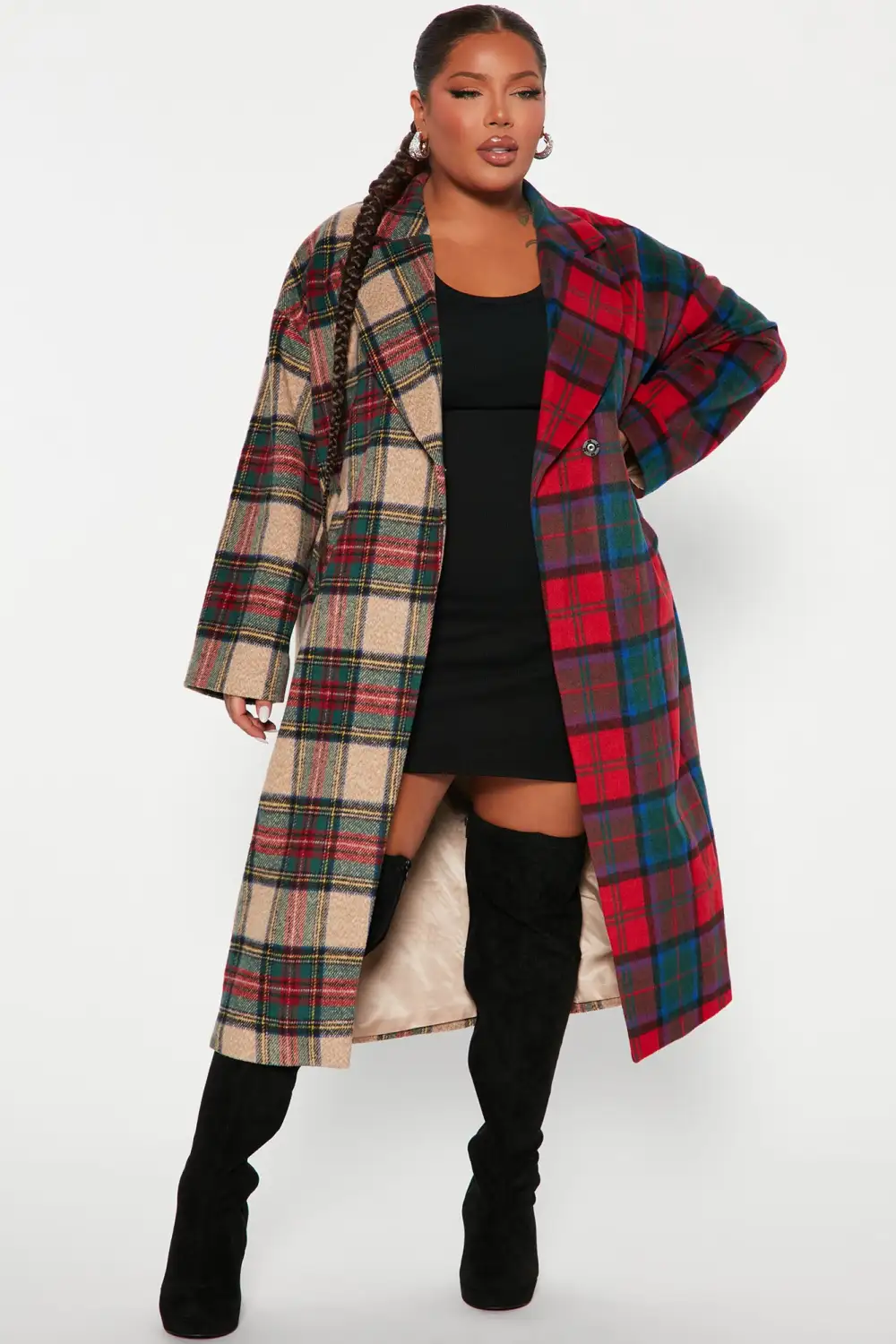 Strange Things Plaid Coat - Red/combo