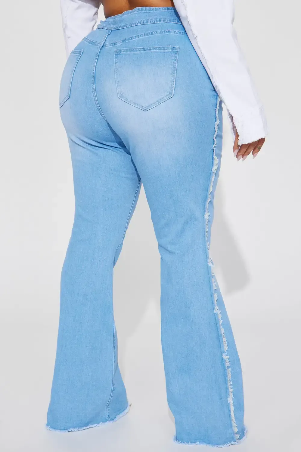 Missed Your Chance Stretch Flare Jeans - Light Wash