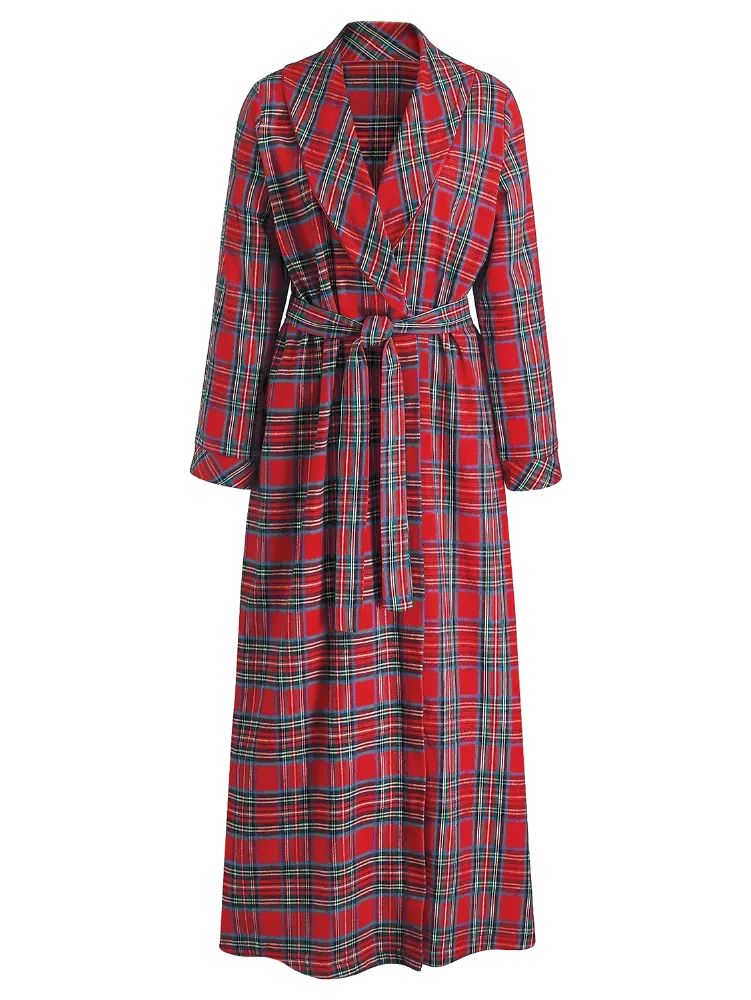 Women's Portuguese Cotton Flannel Wrap Robe