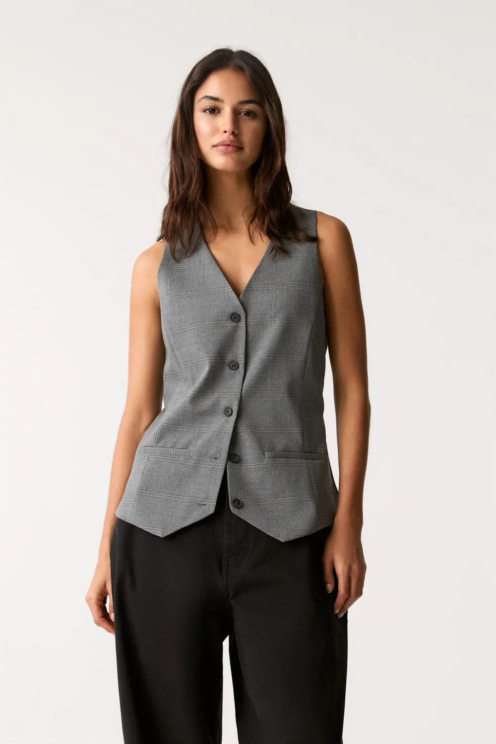 Plaid vest