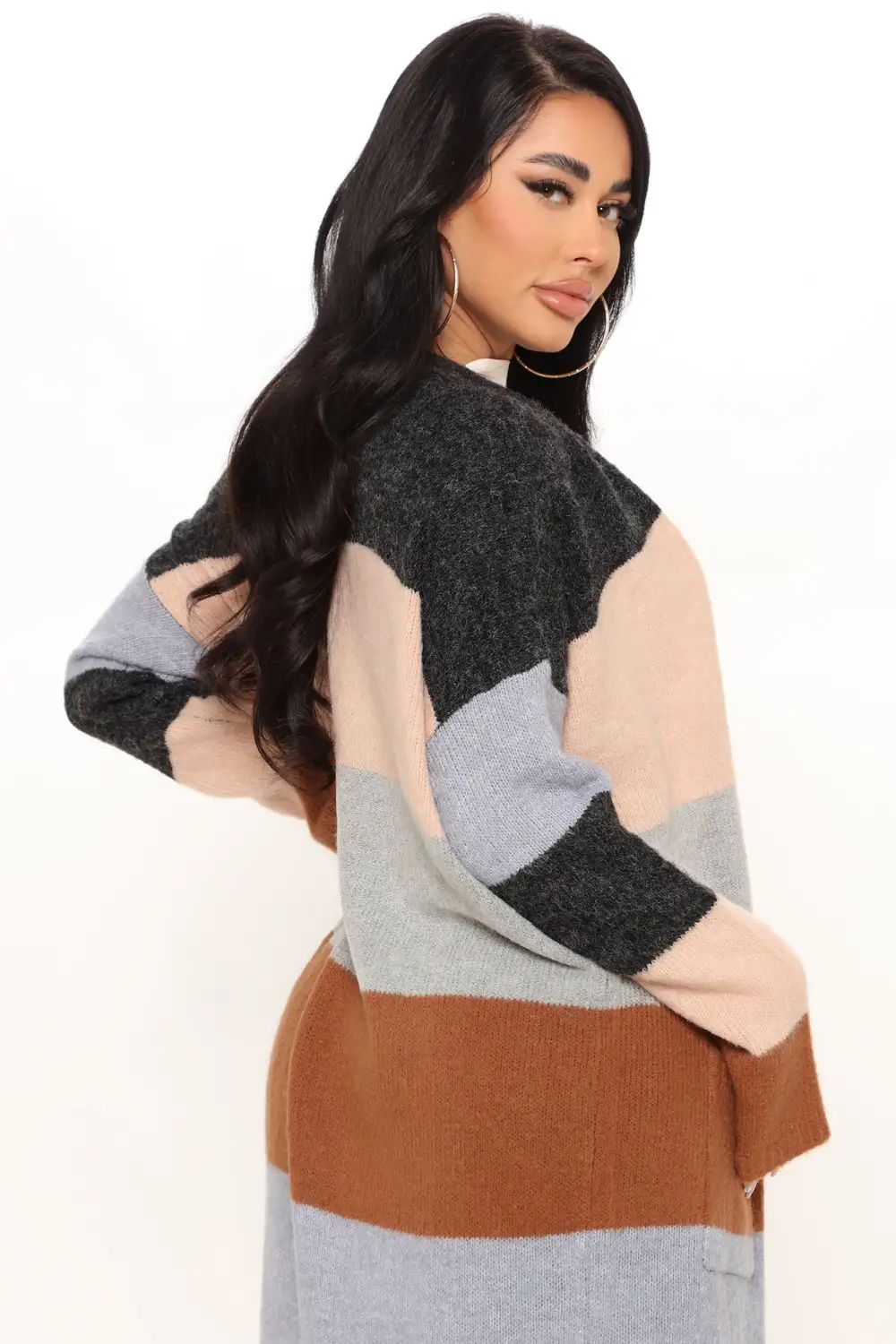 Common Interests Colorblock Cardigan - Black/combo