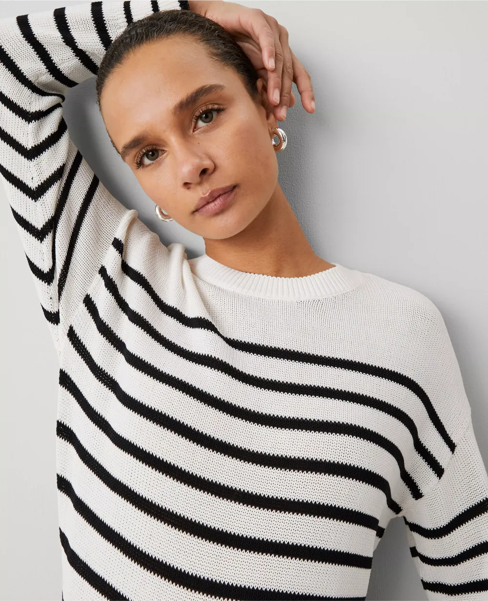 Weekend Collection Striped Wedge Sweater