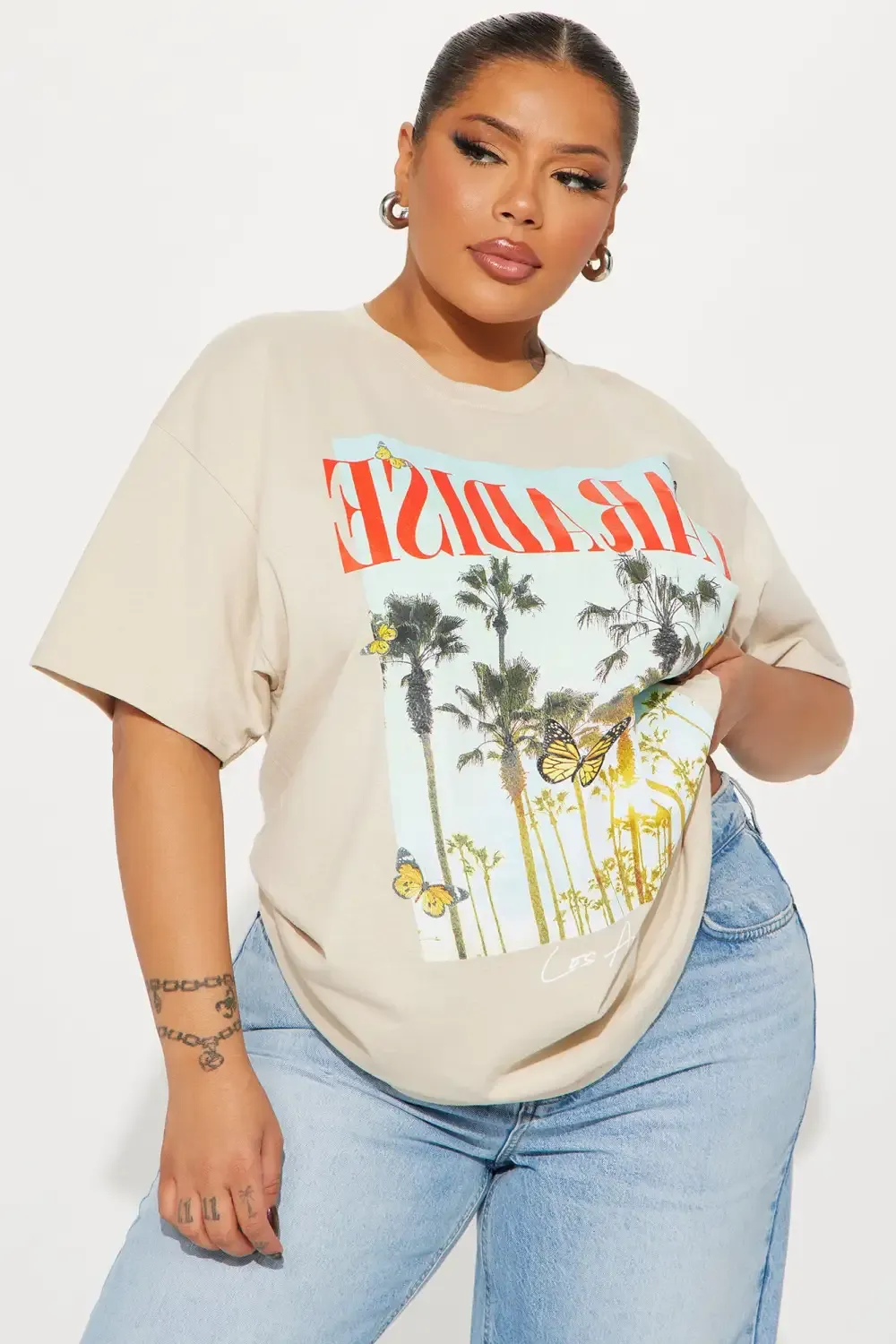 LA Paradise Short Sleeve Tee - Sand