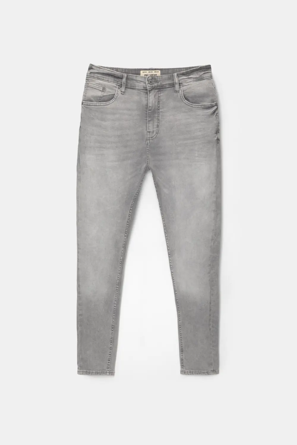 Washed carrot-fit jeans