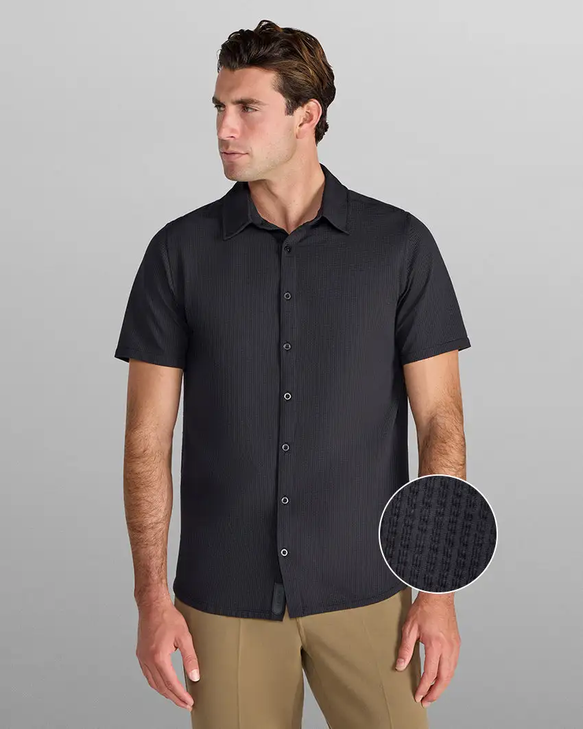 Seersucker Short Sleeve Button Down