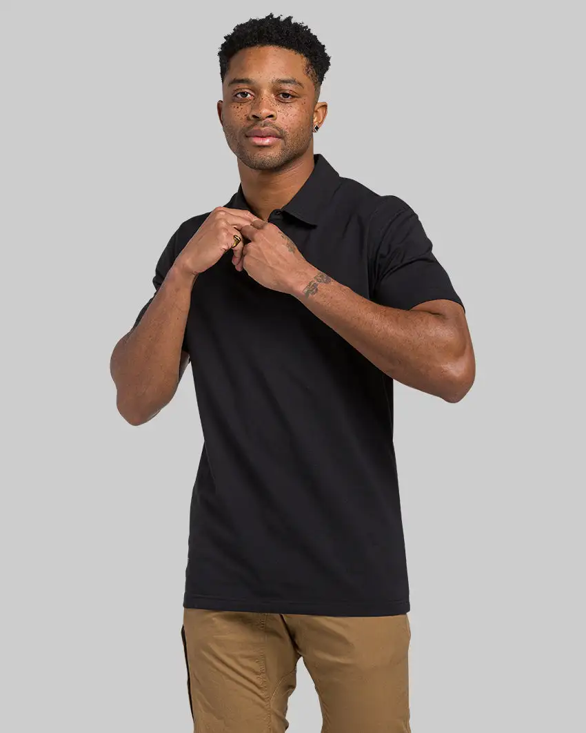 Lux Straight Hem Polo