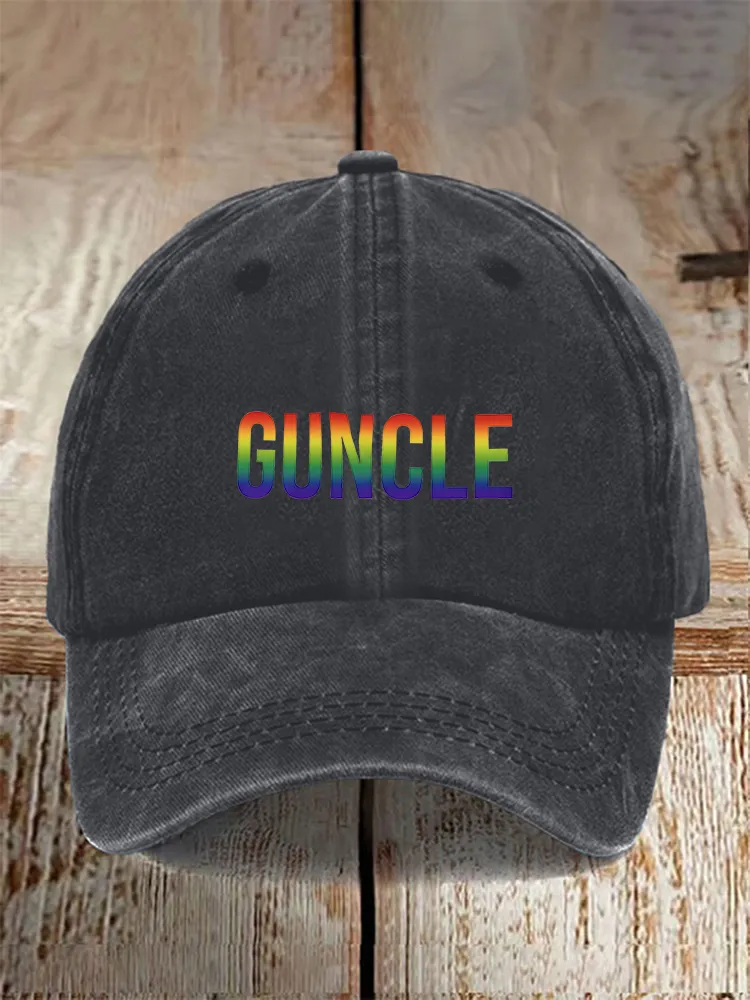 Gay Day Guncle Printed Baseball Cap