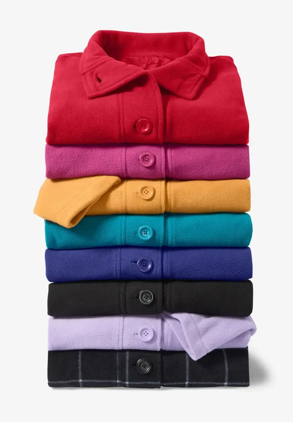 Fleece Swing Funnel-Neck Coat