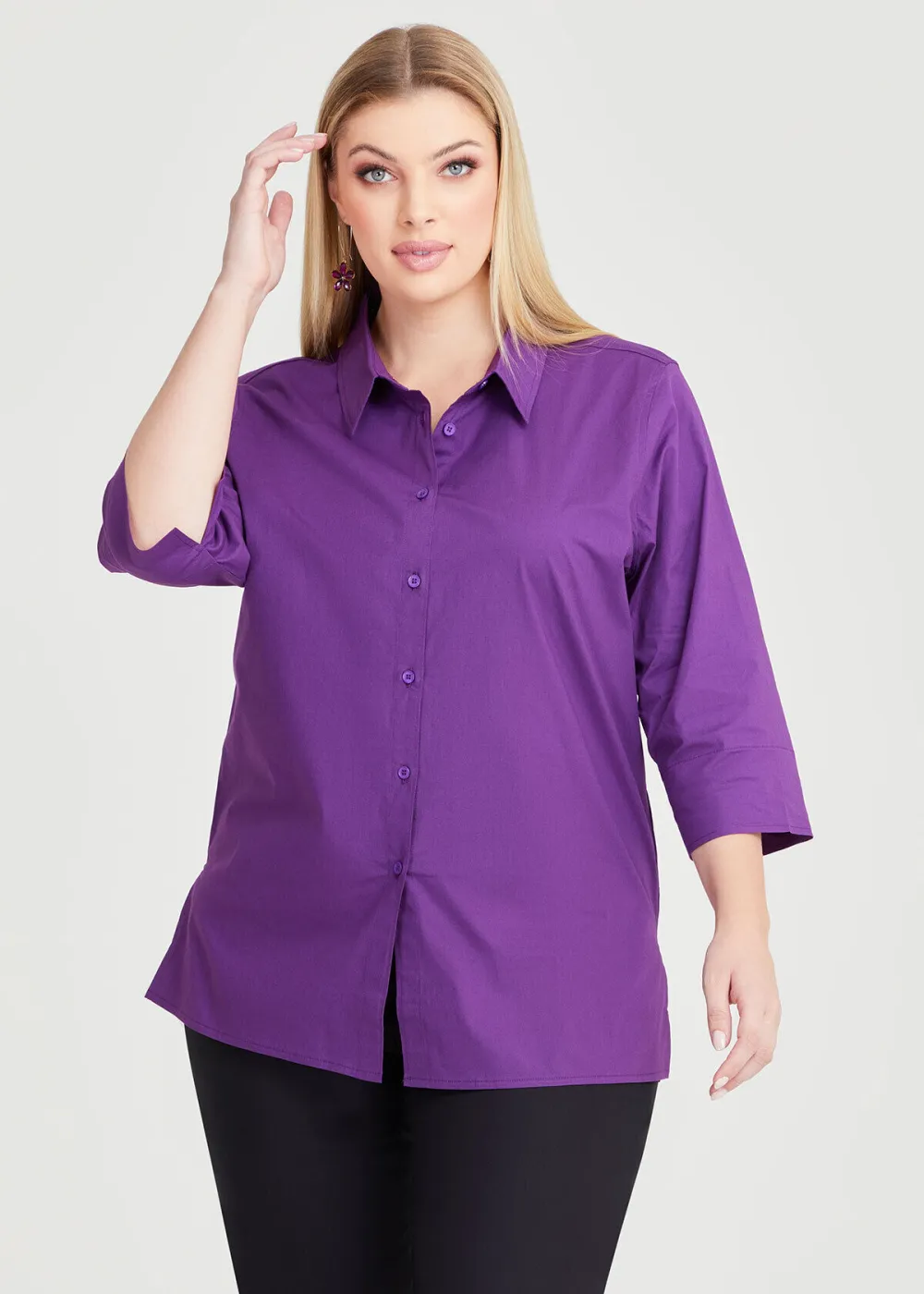 Stretch Cotton Poplin Shirt