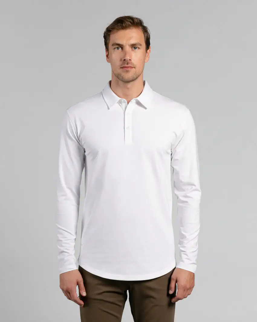 Drop-Cut Long Sleeve: Lux Polo