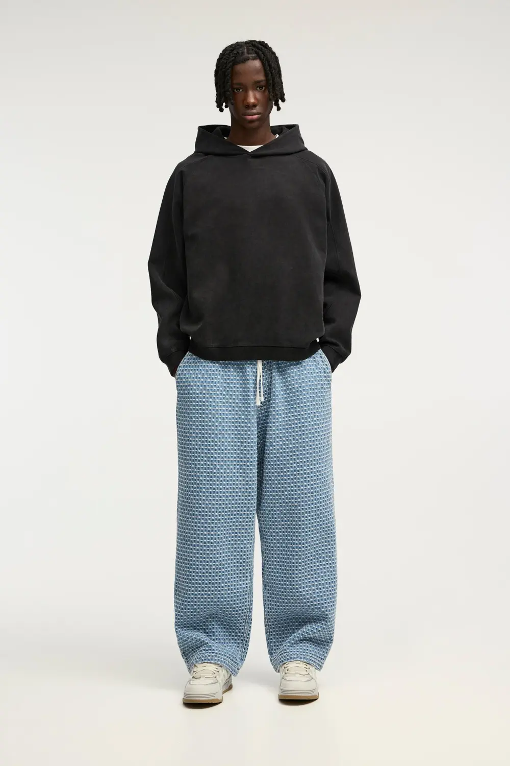 Baggy jacquard jogger jeans