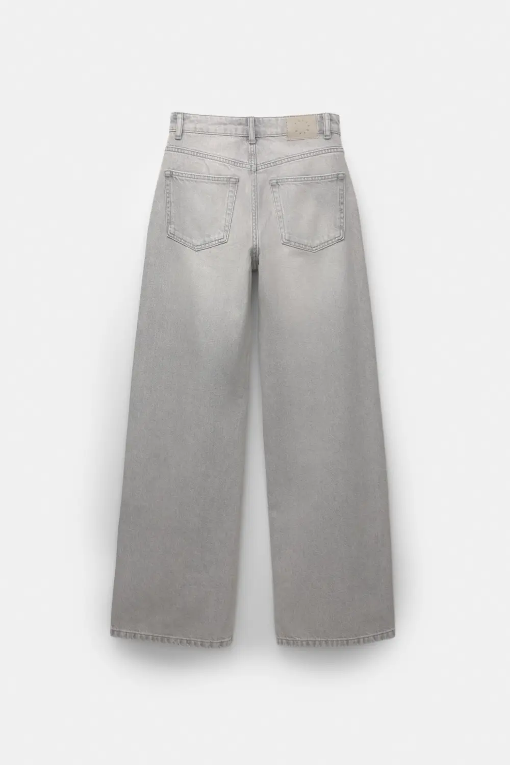 Jeans wide leg tiro alto
