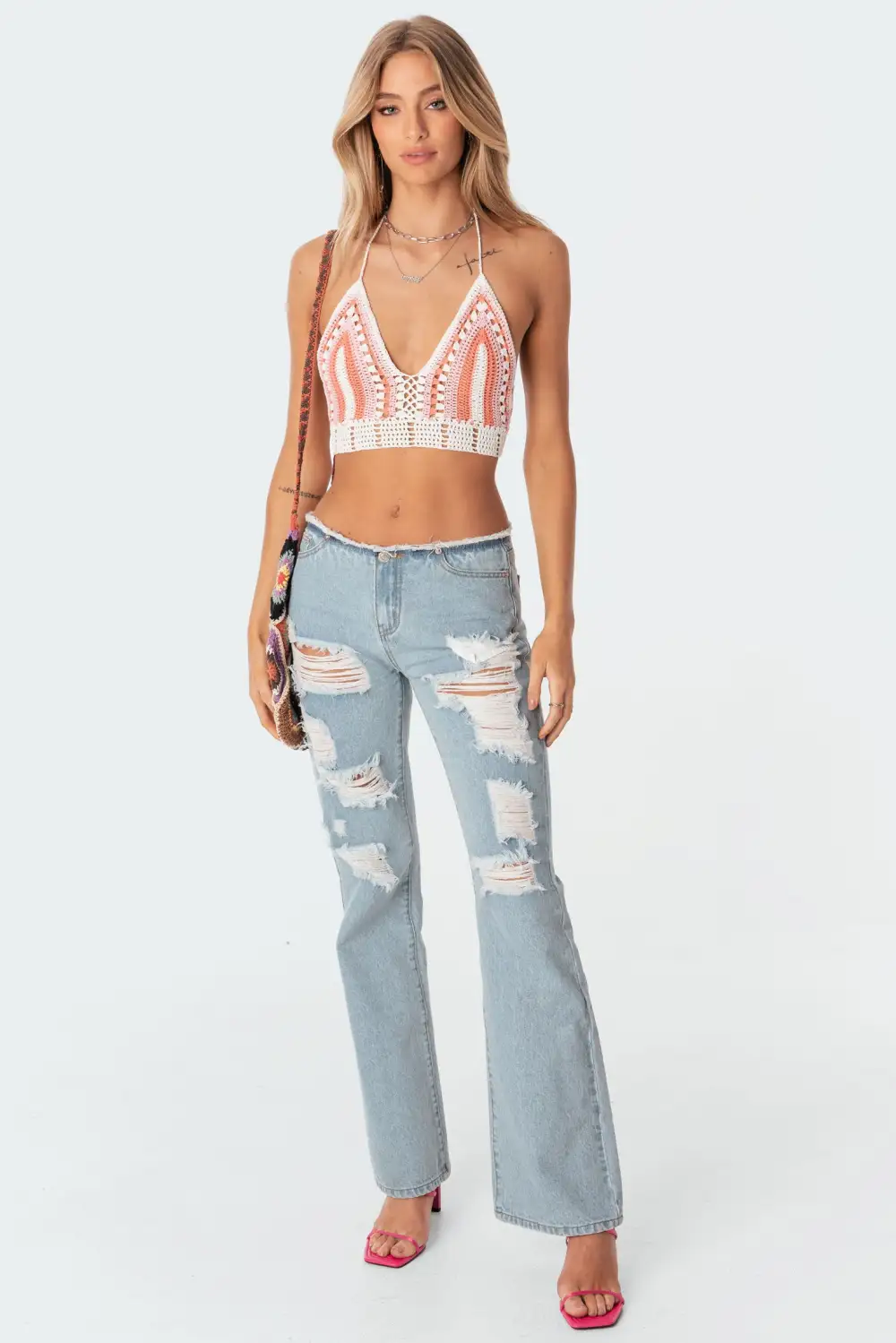 Bindi Low-Rise Ripped Jeans