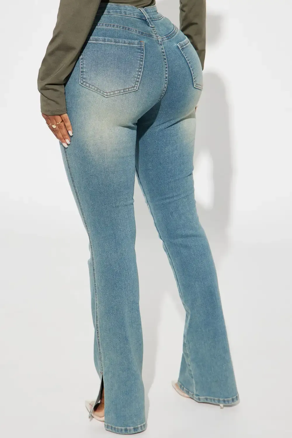 Desert State Y2K Tinted Stretch Bootcut Jeans - Vintage Wash