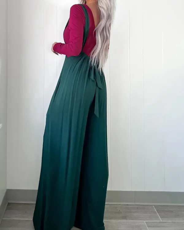 Green Suspender Jumpsuit