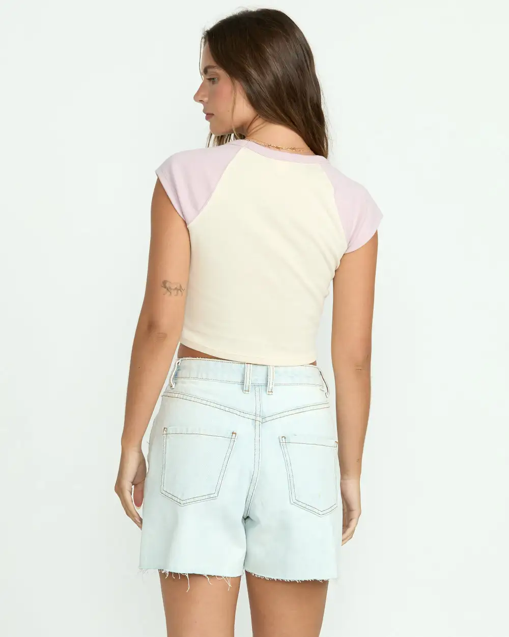 Paradise Short Sleeve Raglan Tee - Haze