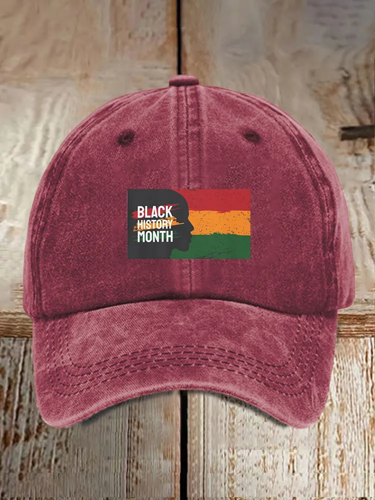 Black History Month Printed Baseball Cap