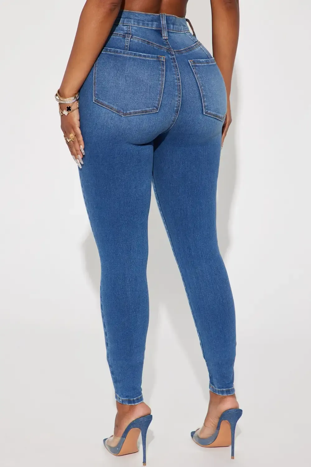 Kalie Curvy Compression Skinny Jean - Medium Wash