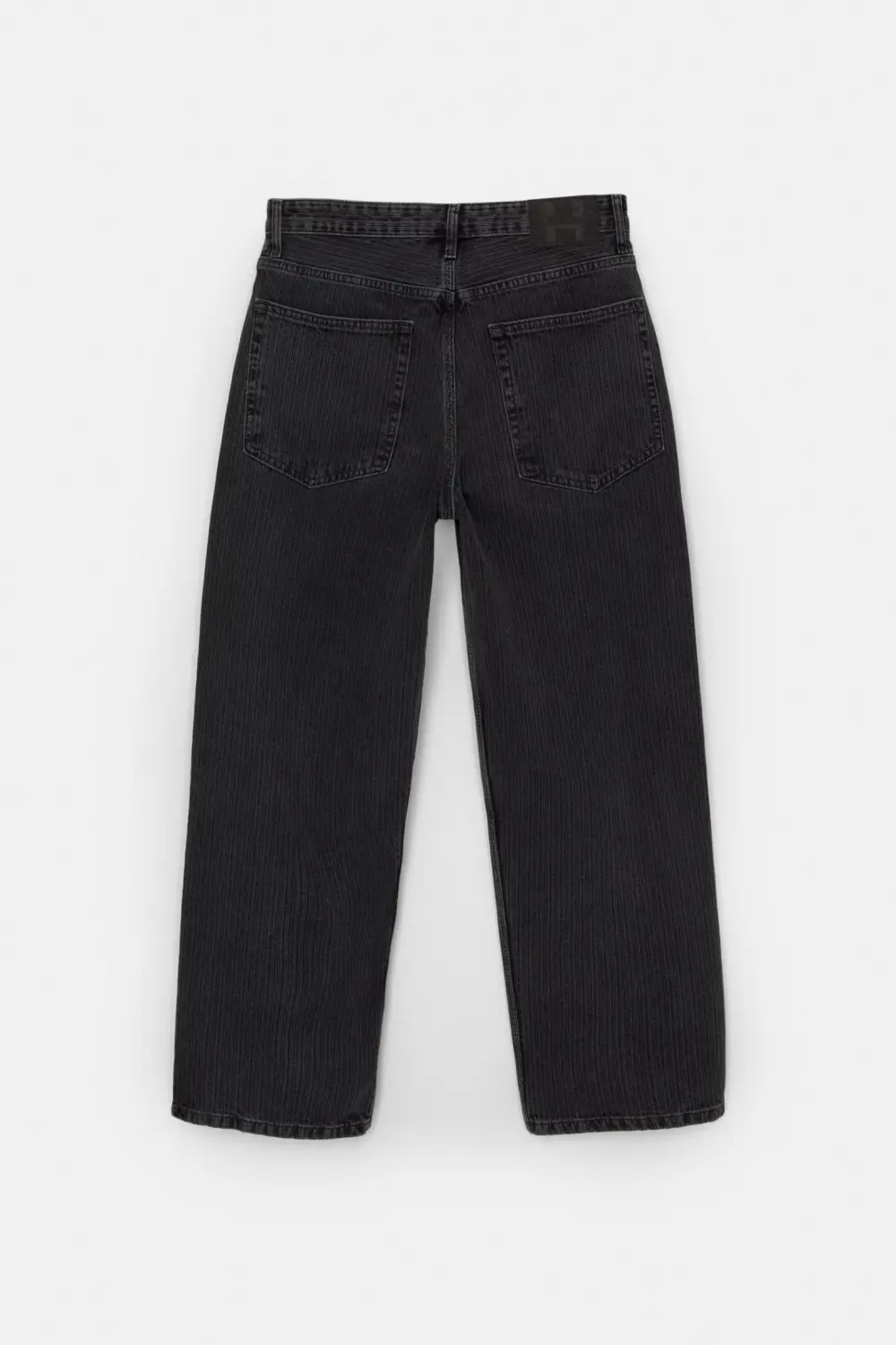 Textured wide leg jeans