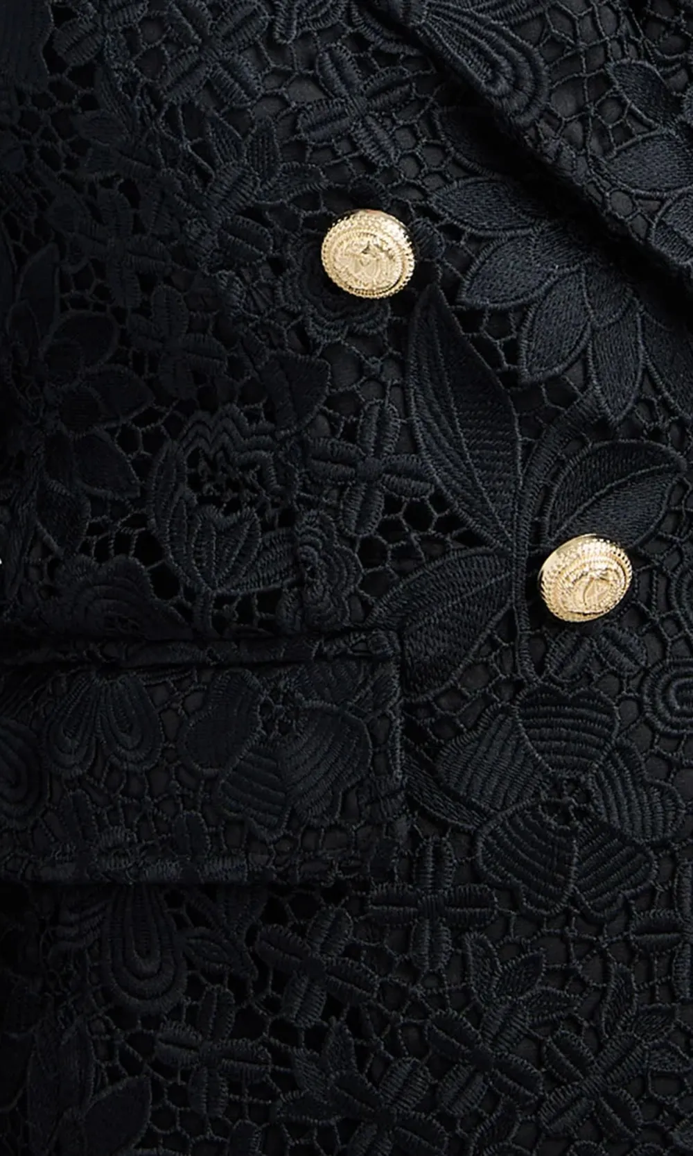 Betsy Buttoned Tweed Blazer