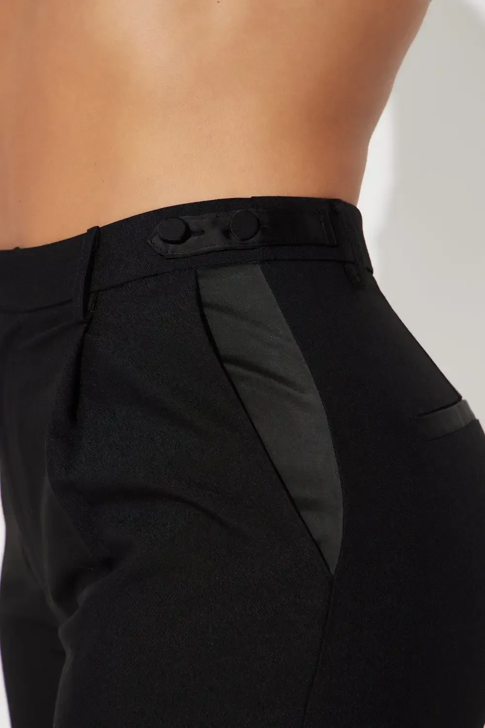 Antonia Straight Leg Trouser - Black