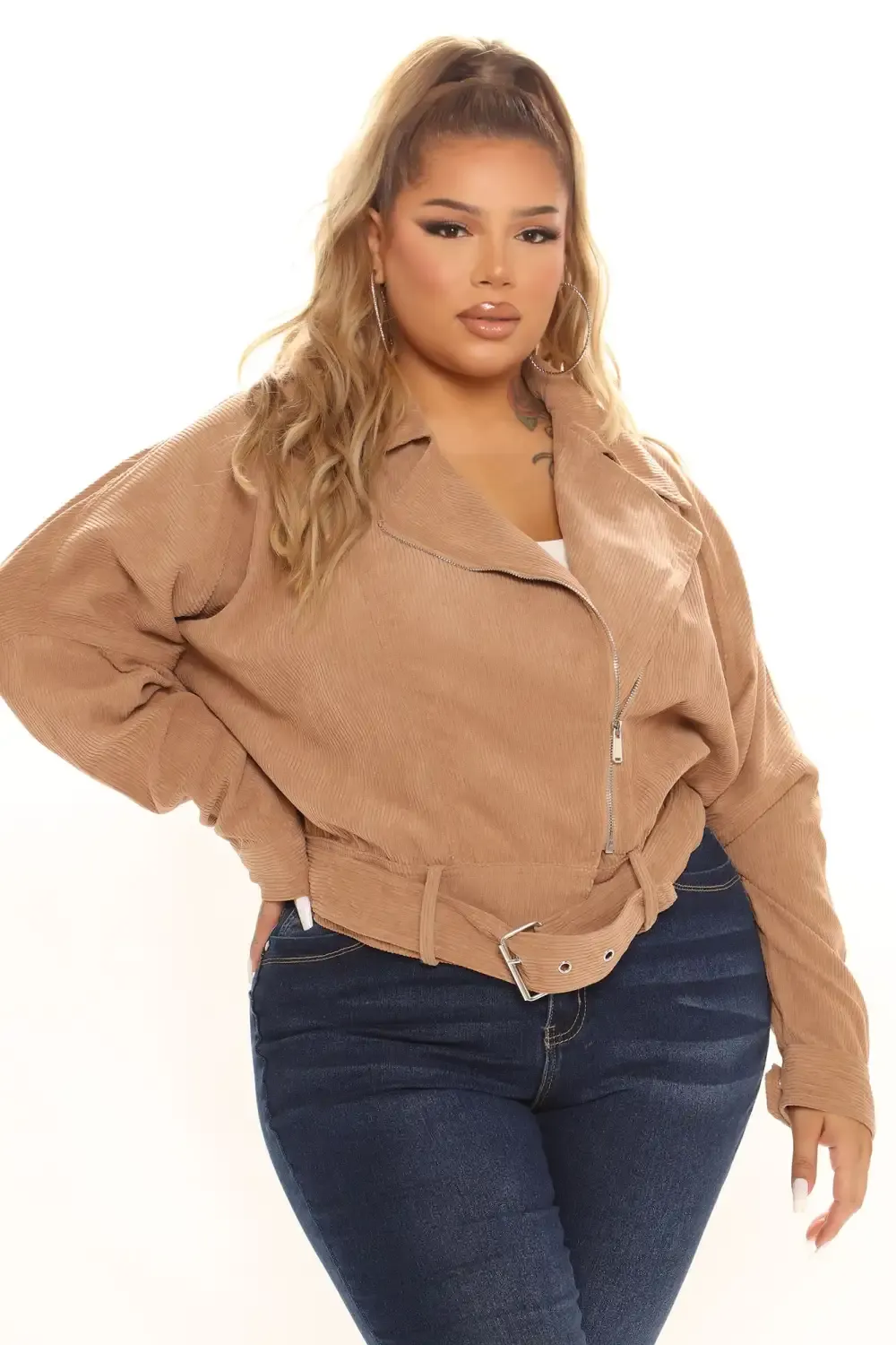 Keep It Together Moto Jacket - Camel