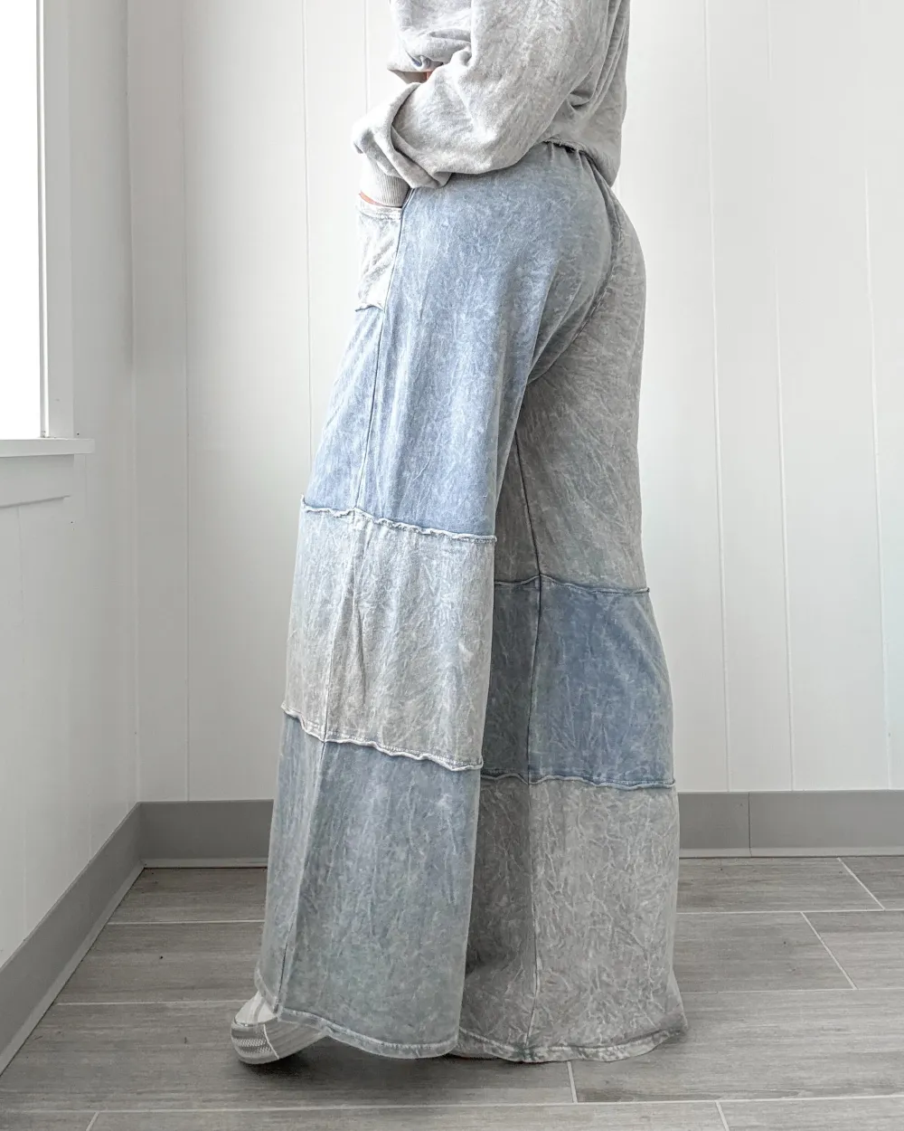 Colorblock Lounge Pants - Grey