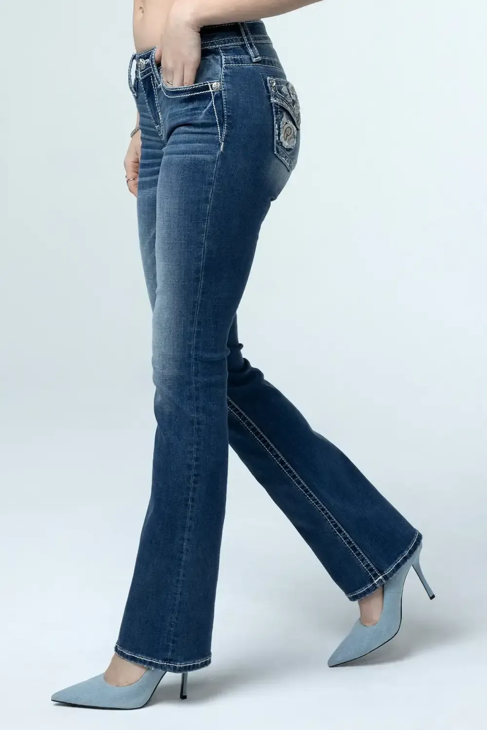 Paisley Peekaboo Bootcut Jeans