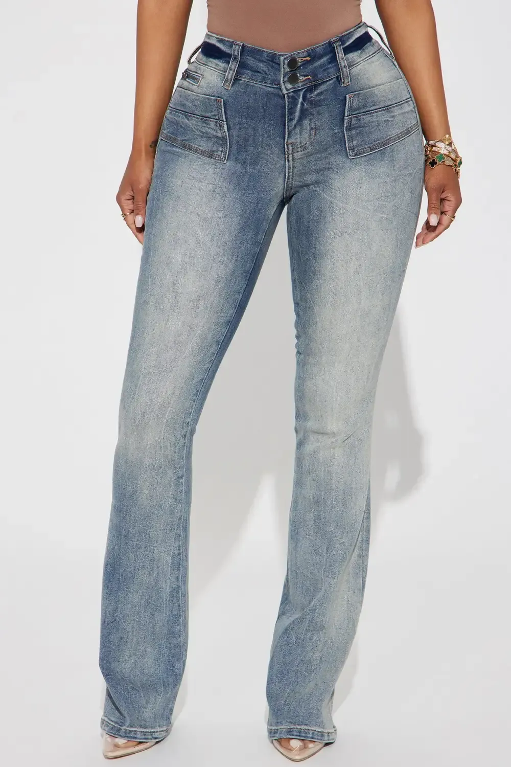 Travel Through Time Stretch Bootcut Jeans - Vintage Wash