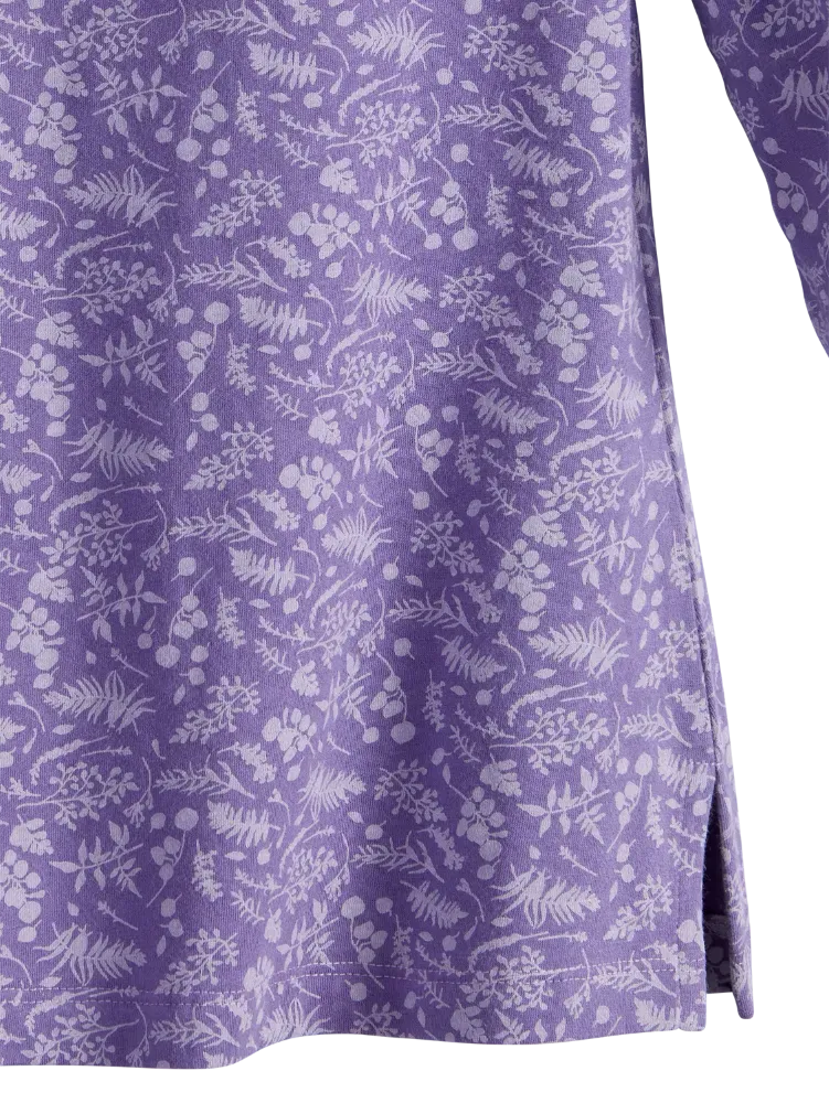 Women's Cotton Knit Notch-Neck Tunic