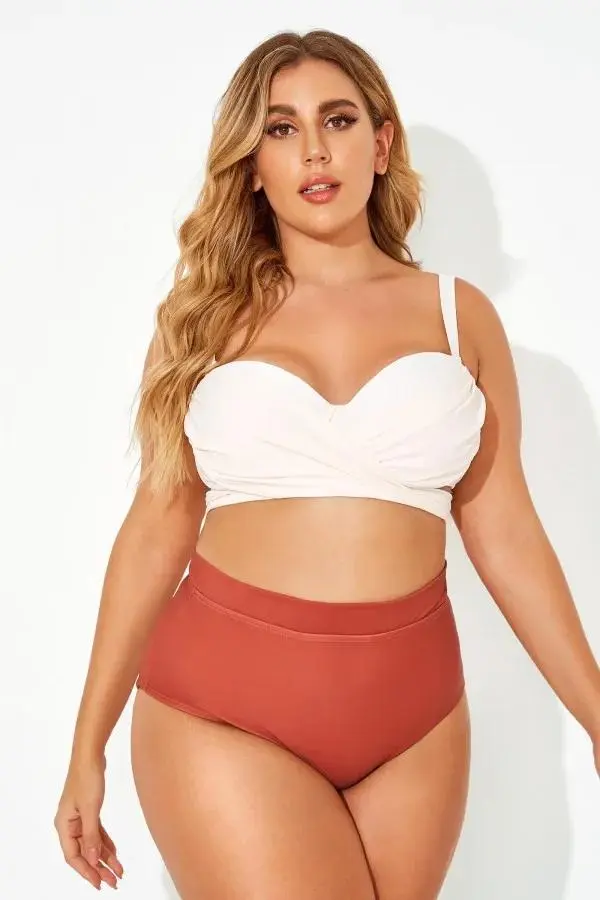 White Warp Elegant Women Bikini Top