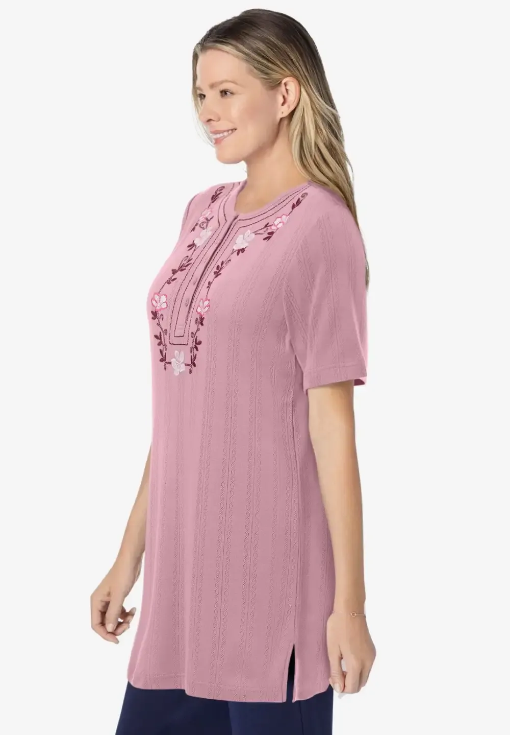 7-Day Embroidered Pointelle Tunic