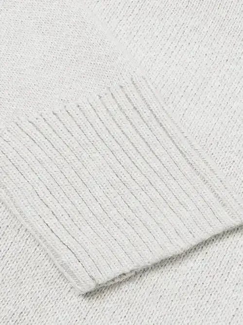 V-Neck Long Sleeve Knit Top Sweater AC