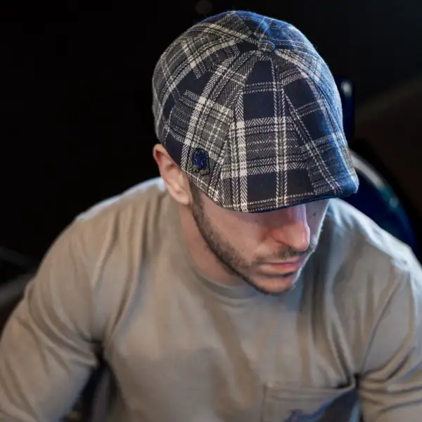 The Royal Rose Boston Scally Cap - Royal Plaid