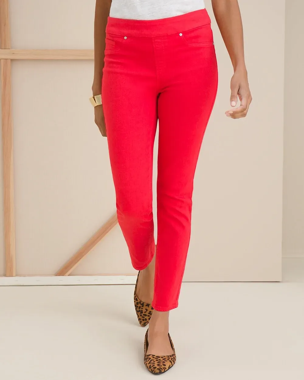 Denim Pull-On Ankle Jeggings