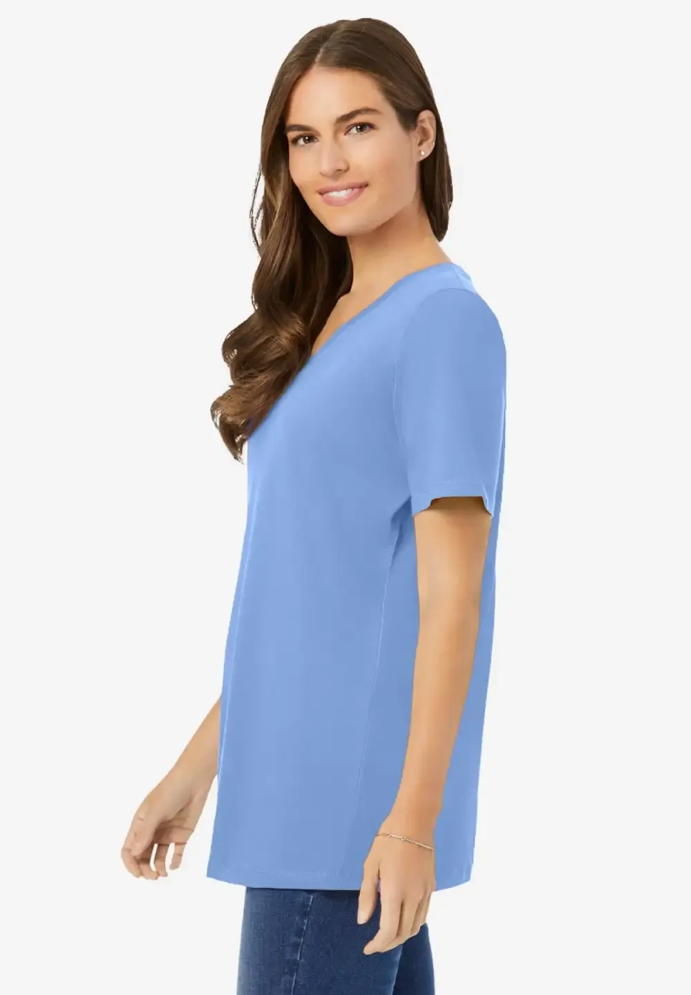Perfect Short-Sleeve V-Neck Tee