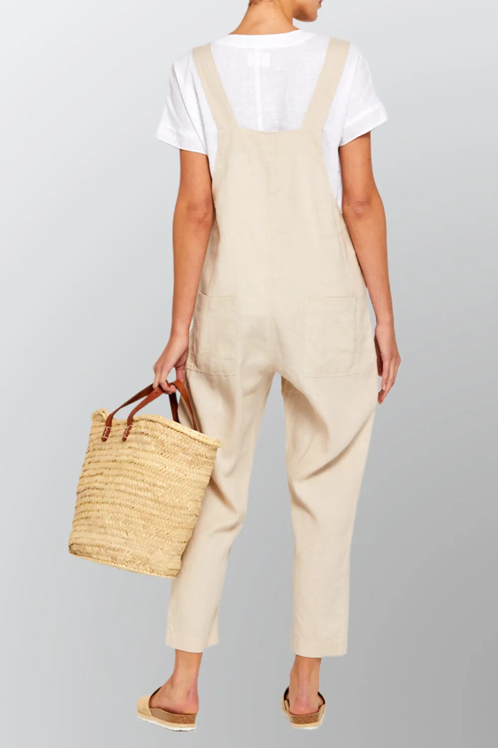 Ecru Loose Commute Comfortable Breathable Jumpsuit