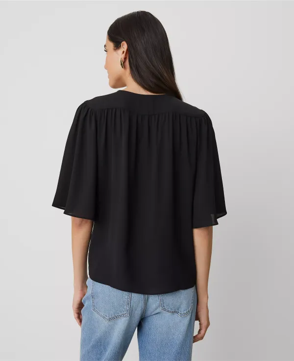 Draped Sleeve Blouse