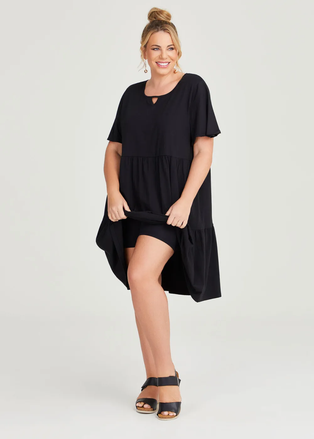 Cotton Floaty Sleeve Dress