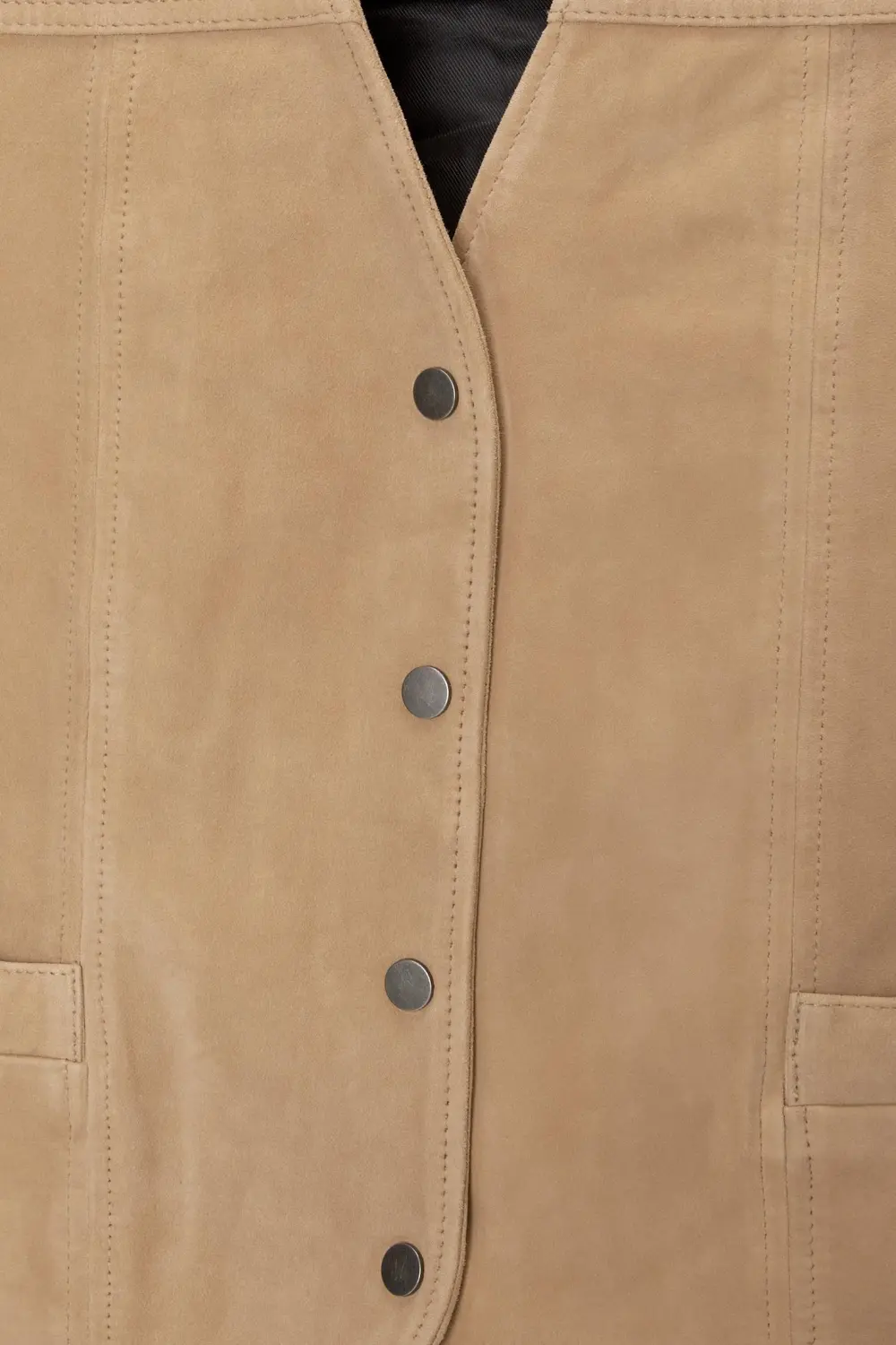 100% suede leather vest