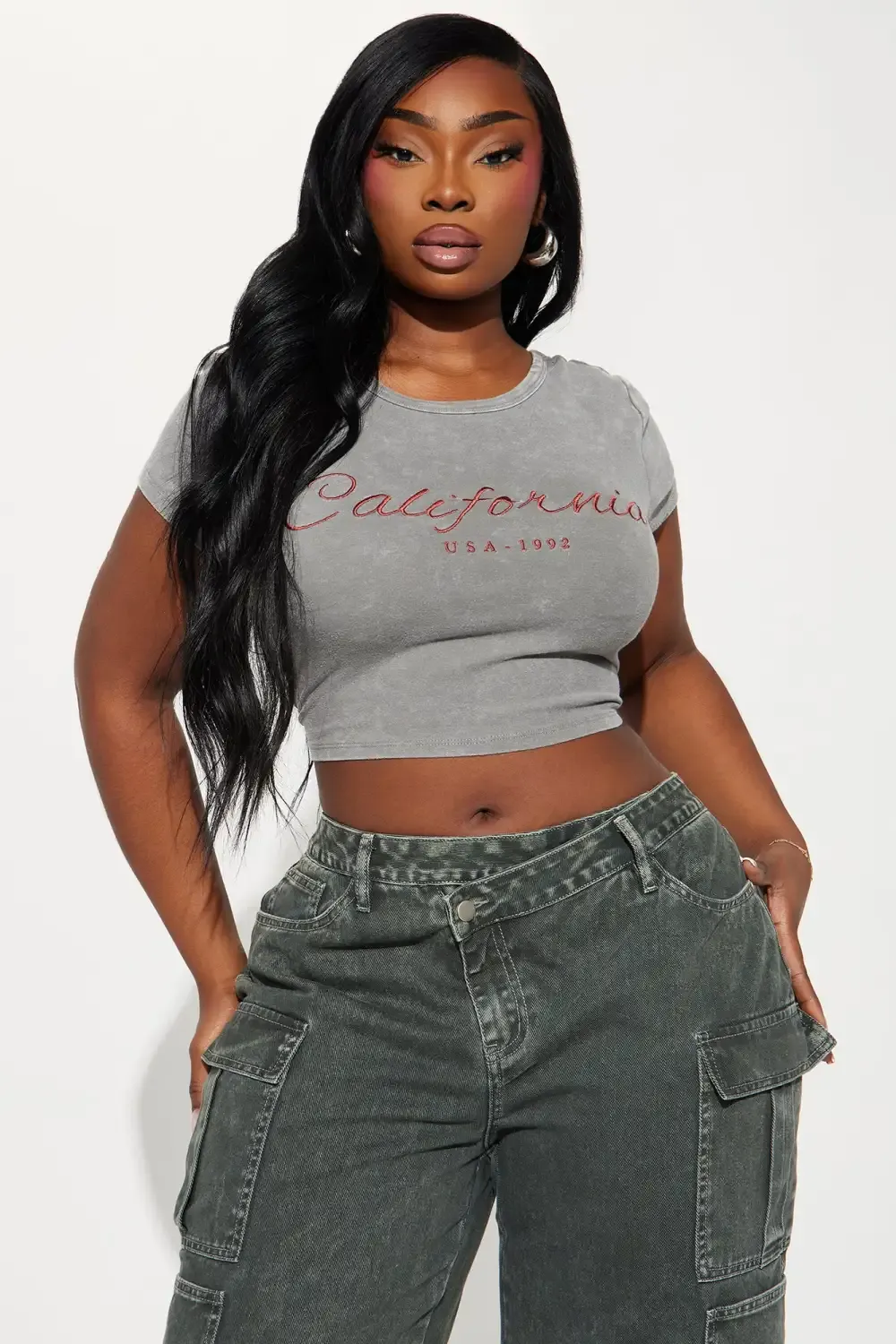 Mind Full Of Cali Short Sleeve Tee - Grey/combo