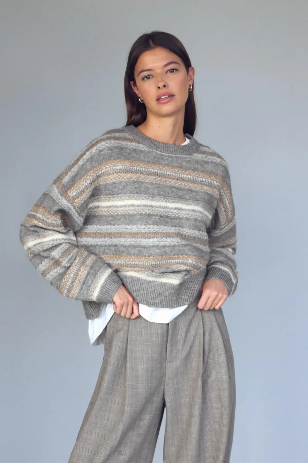 Jersey jacquard rayas