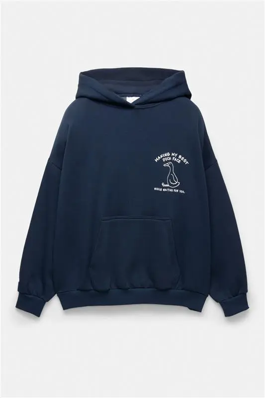Sudadera capucha gráfico pato