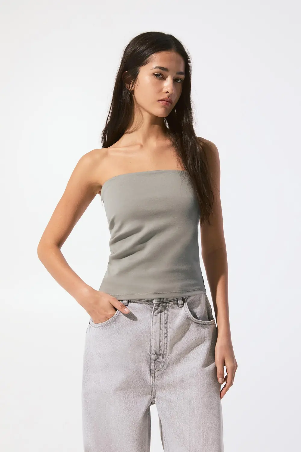 Strapless top