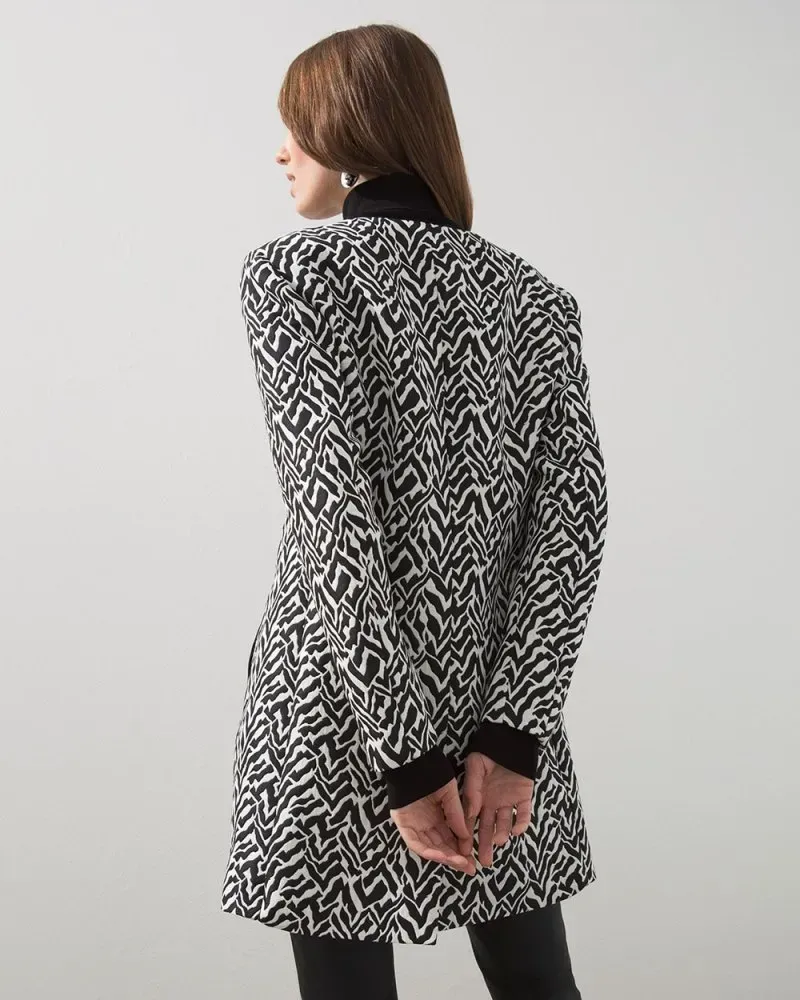 Jacquard Zebra Print Topper Black