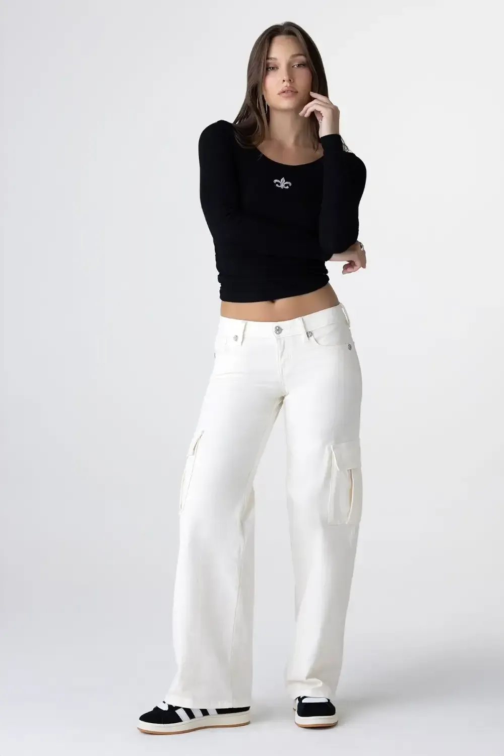 Evelyn Denim Cargo Jeans