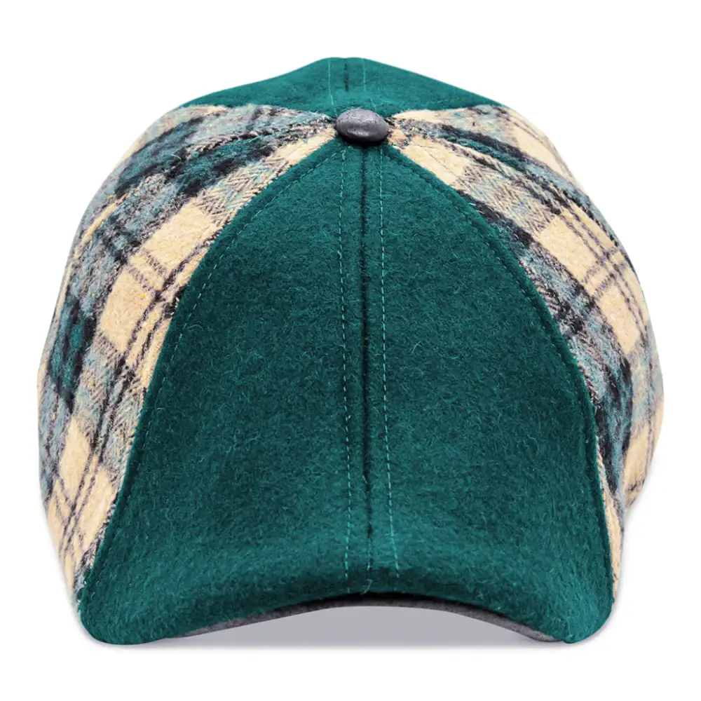 The Craic Boston Scally Cap - Emerald and Ale Plaid